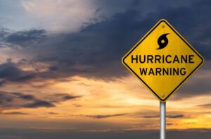 Hurricane warning sign