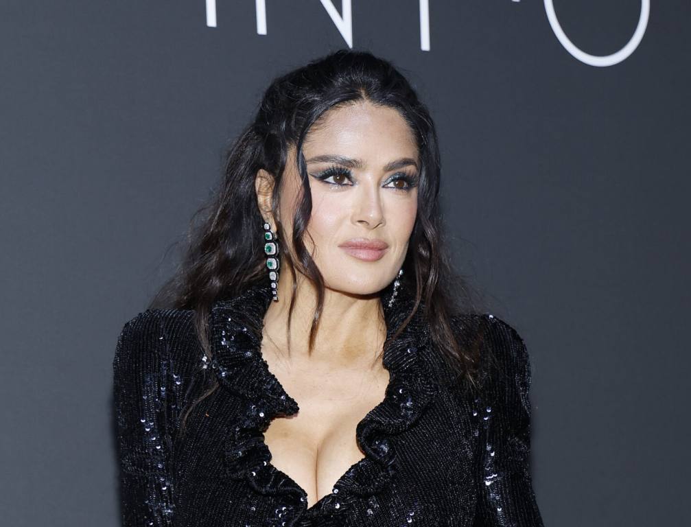 Salma Hayek attends the 2023 "Kering Women in Motion Award" during the 76th annual Cannes film festival