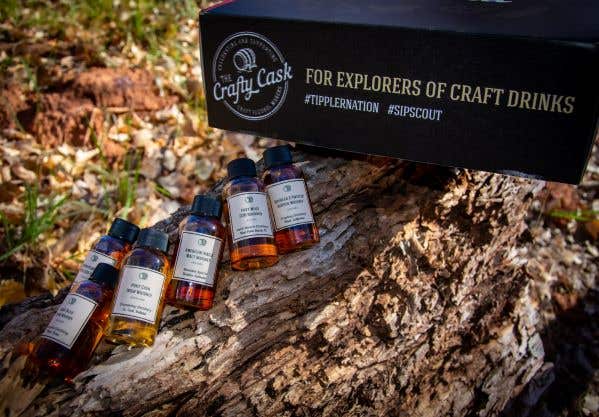 Whiskey tasting kit outdoors