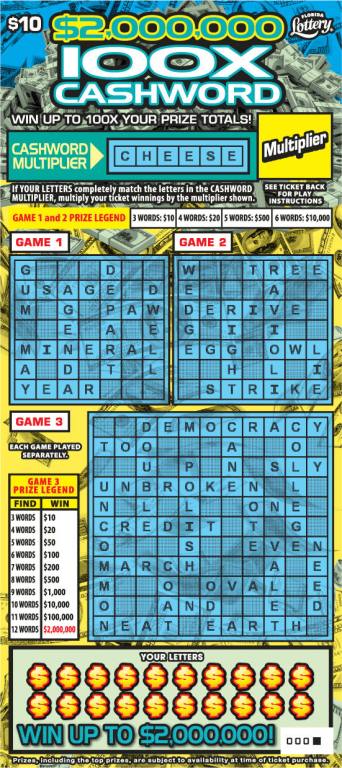 2,000,000 100X CASHWORD