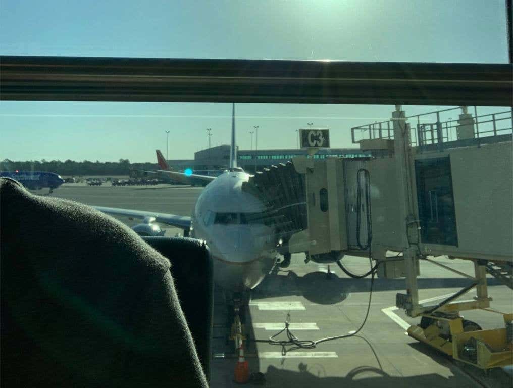 RSW Airport Gate C3 with a Boeing airplane