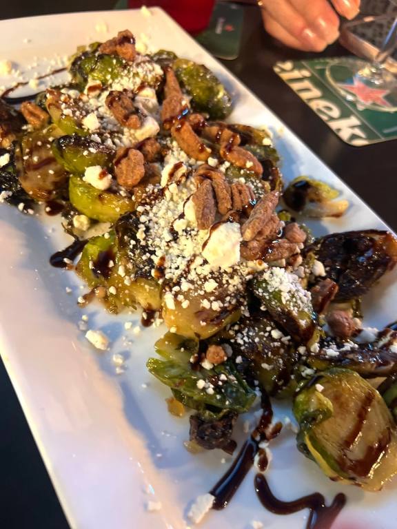 Brussels Sprouts on a white plate