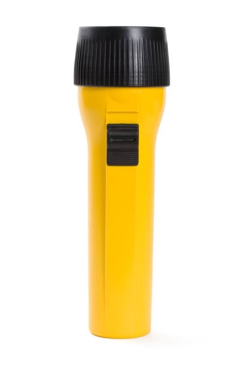 One yellow flashlight