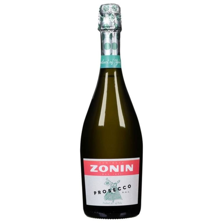 single bottle of Zonin Prosecco Rose Extra Dry