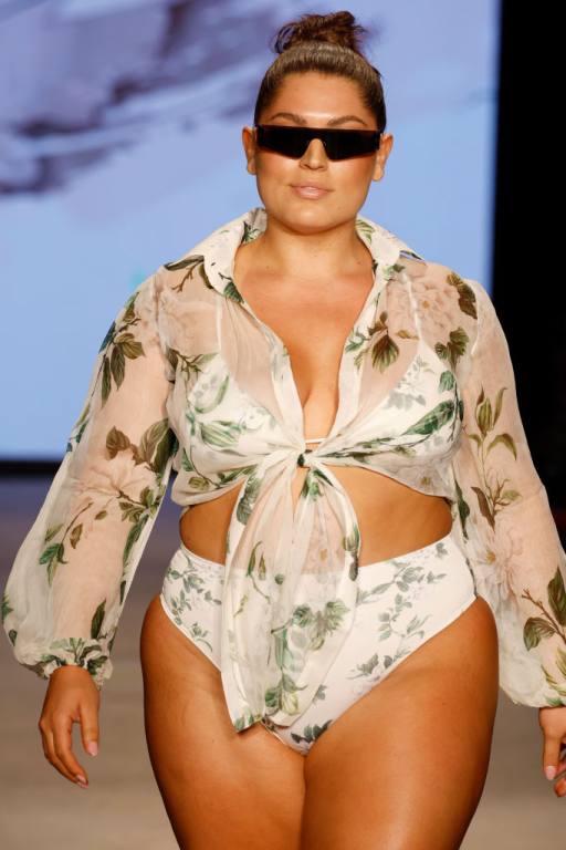 A model walks the runway for Sinesia Karol Fashion Show during Paraiso Miami Swim Week at The Paraiso Tent on May 31, 2024 in Miami Beach, Florida. (Photo by Frazer Harrison/Getty Images for Paraiso Miami Beach)