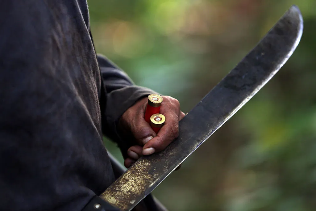 Wrestlers of Xingu A Homeless Florida man was arrested after chasing down a cyclist and attacking them with a machete.