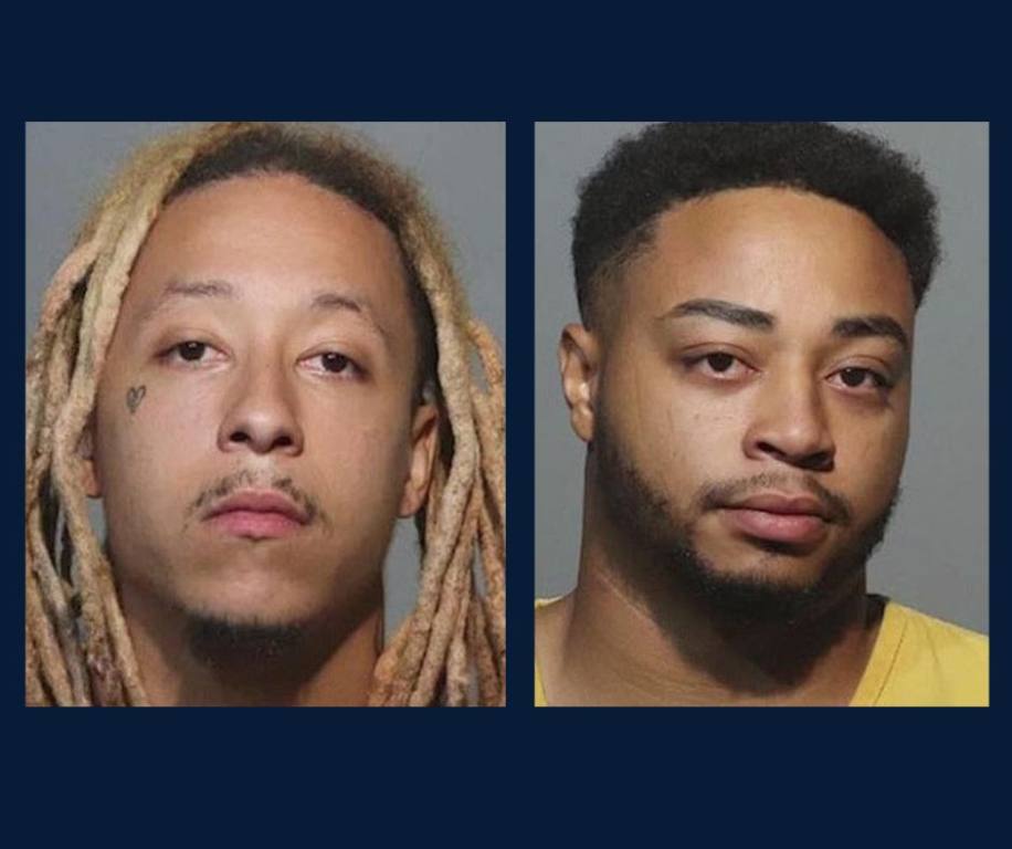 Two Florida men were arrested after stealing a deputy’s gun from a gas station bathroom and trying to hide it in a toilet paper roll.