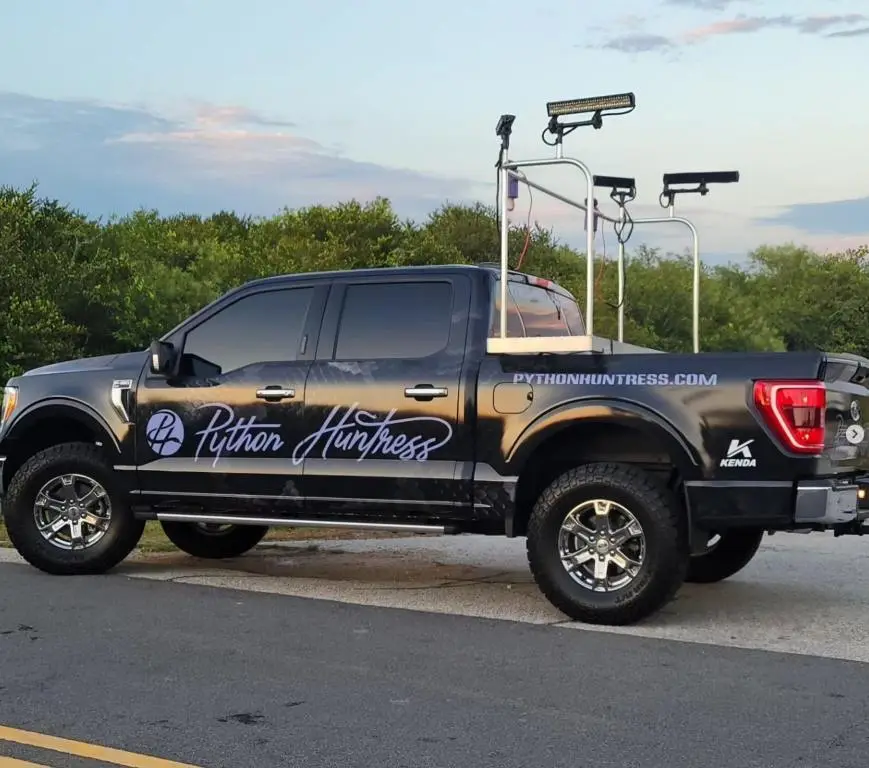 The aptly named "Python Huntress" truck