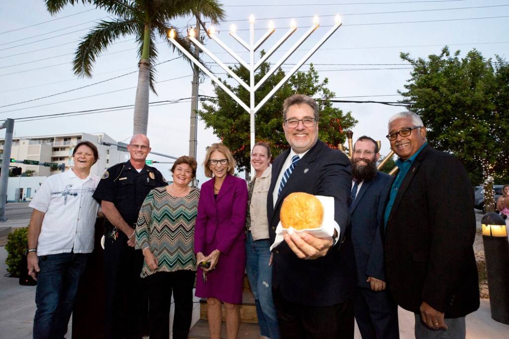 The annual City of Key West Menorah Lighting Ceremony will take place at Bayview Park on Sunday, Dec. 10. (Photo: Carol Tedesco/KeyWestHolidayFest.com)