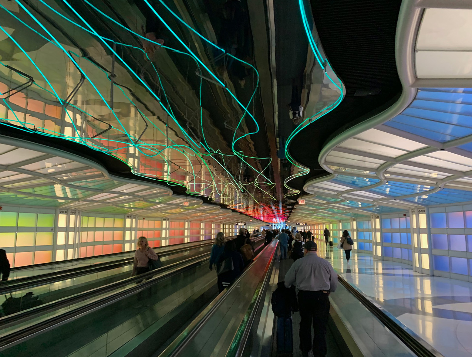 Tunnel of Lights at Chicago O'hare